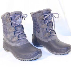 North Face Size 9 Grey SHELLISTA II WaterProof Primaloft Faux Fur Shorty Boots